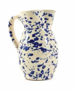 Puglia Handmade Tableware Puglia Blue Splatter Pitcher