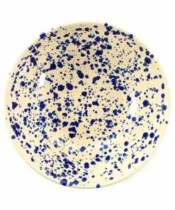 Puglia Handmade Puglia Blue Splatter Large Salad Bowl 28cm Tableware 9 Puglia Handmade Puglia Blue Splatter Large Salad Bowl 28cm Tableware
