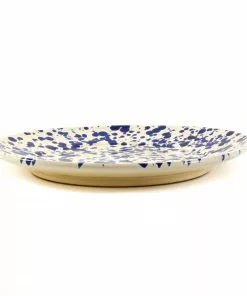 Puglia Handmade Tableware Puglia Blue Splatter Dinner Plate 27cm