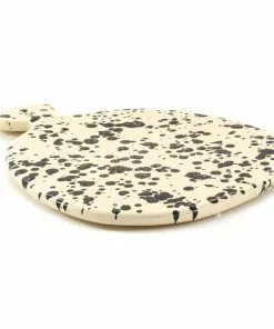 Puglia Handmade Tableware Puglia Black Splatter Ceramic Serving Board 25cm