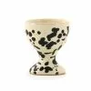Puglia Handmade Puglia Black Splatter Egg Cup 2 Puglia Handmade Puglia Black Splatter Egg Cup