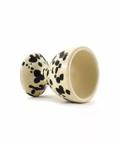Puglia Handmade Puglia Black Splatter Egg Cup 5 Puglia Handmade Puglia Black Splatter Egg Cup