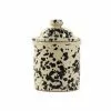 Puglia Handmade Puglia Black Splatter Ceramic Storage Jar 15cm