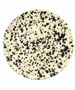 Puglia Handmade Puglia Black Splatter Dinner Plate 27cm