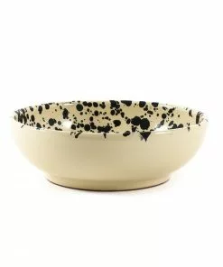 Puglia Handmade Puglia Black Splatter Bowl 19cm