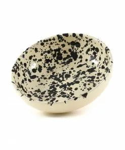 Puglia Handmade Puglia Black Splatter Bowl 19cm