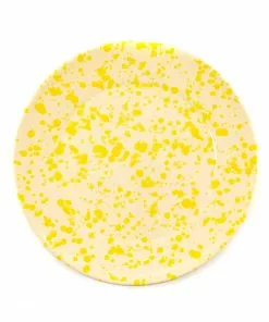 Puglia Handmade Tableware Puglia Yellow Splatter Dinner Plate 27cm