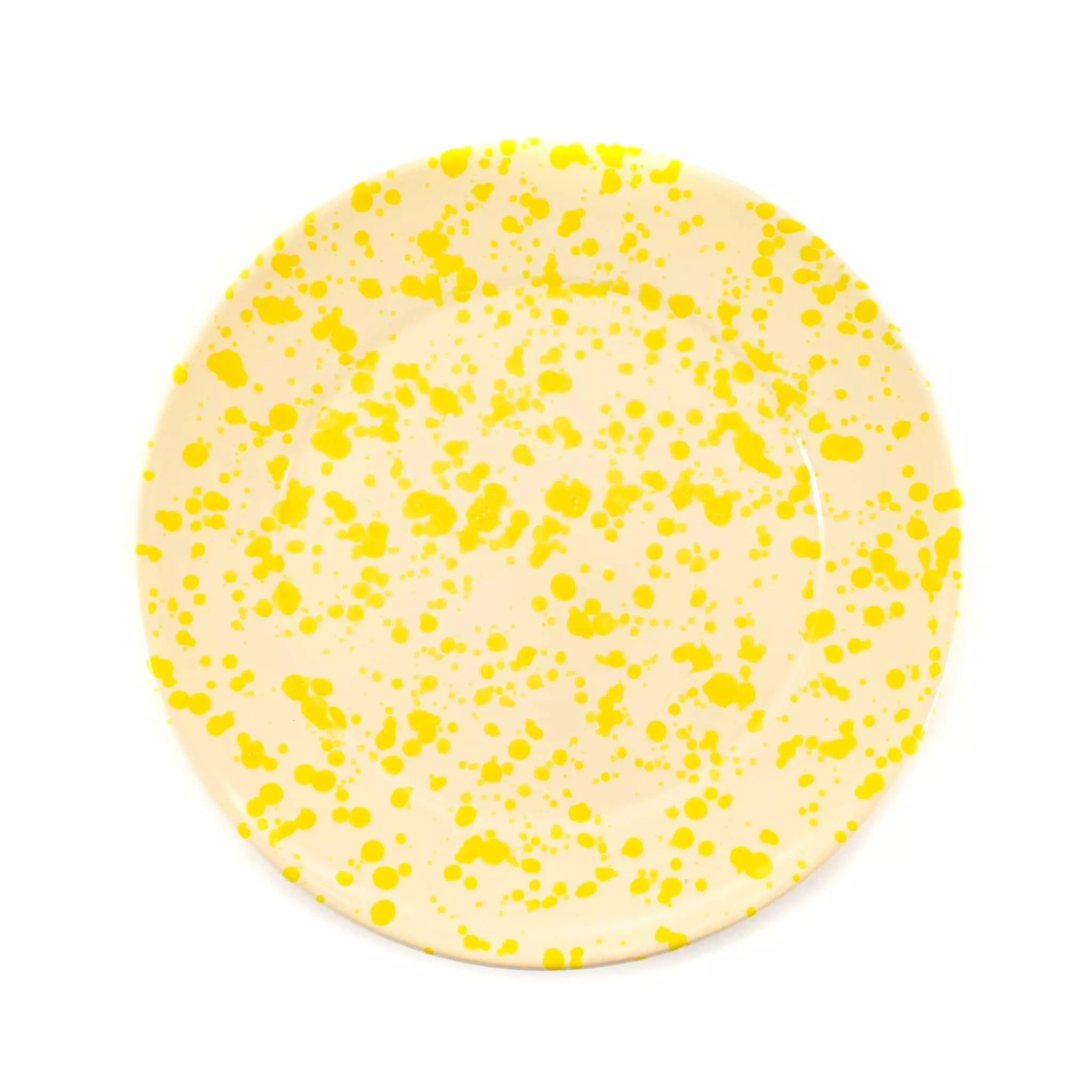 Puglia Handmade Tableware Puglia Yellow Splatter Dinner Plate 27cm 3 Puglia Handmade Tableware Puglia Yellow Splatter Dinner Plate 27cm