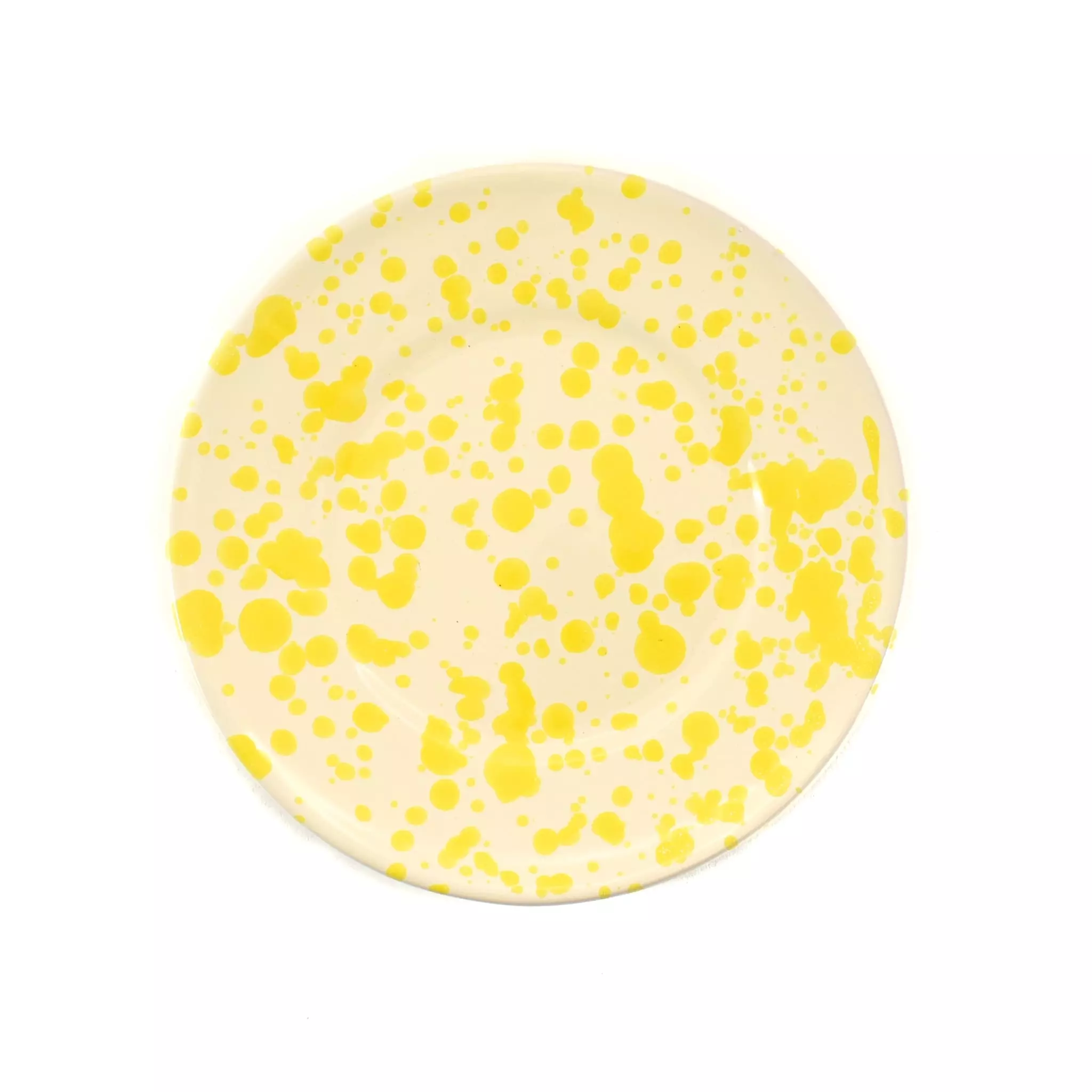 Puglia Handmade Puglia Yellow Splatter Side Plate 19cm 3 Puglia Handmade Puglia Yellow Splatter Side Plate 19cm