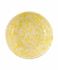 Puglia Handmade Tableware Puglia Yellow Splatter Bowl 19cm