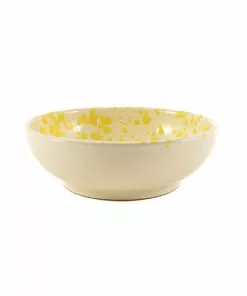 Puglia Handmade Tableware Puglia Yellow Splatter Bowl 19cm