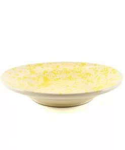 Puglia Handmade Tableware Puglia Yellow Splatter Pasta Bowl 29cm