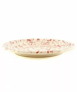 Puglia Handmade Tableware Puglia Red Splatter Dinner Plate 27cm