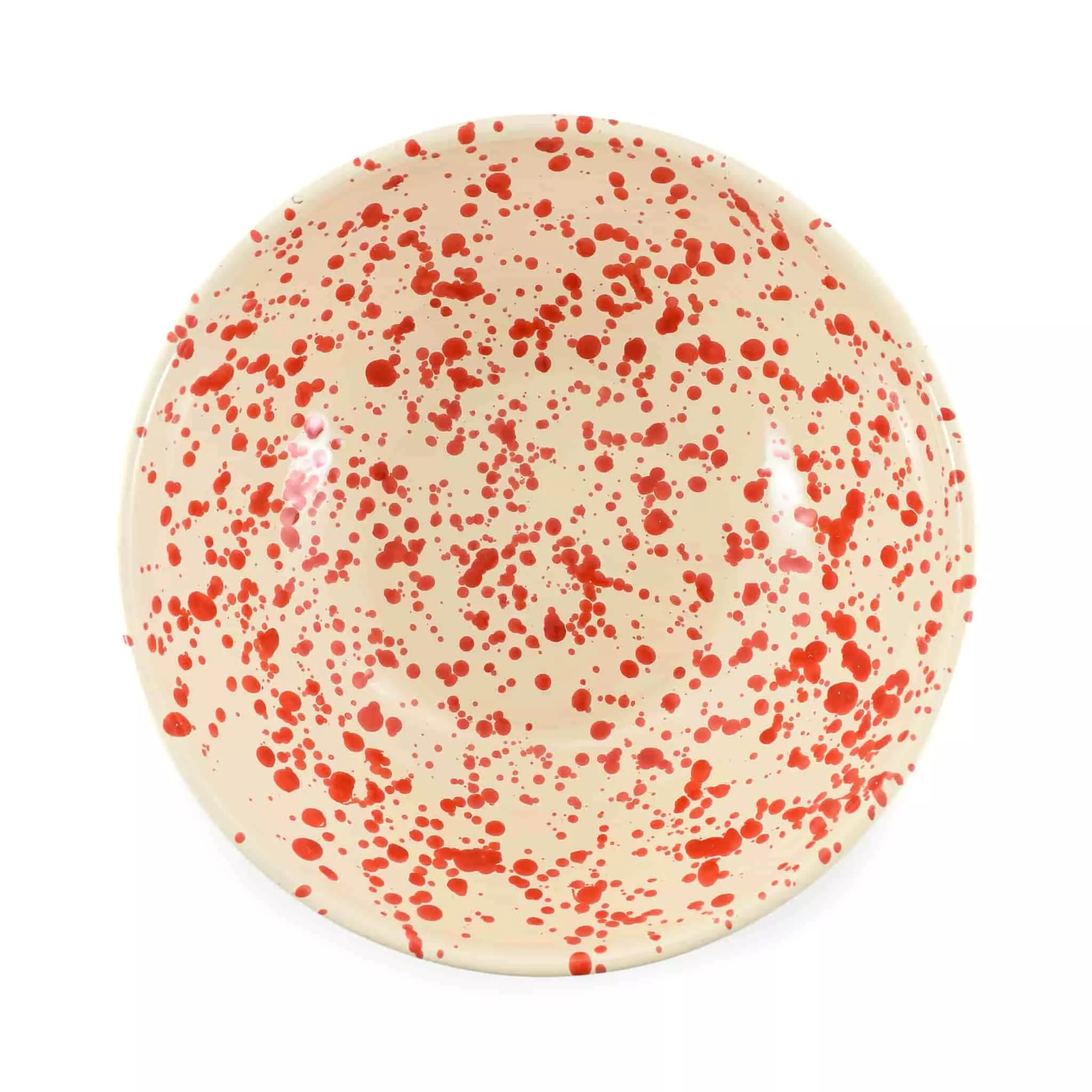 Puglia Handmade Tableware Puglia Red Splatter Large Salad Bowl 28cm 5 Puglia Handmade Tableware Puglia Red Splatter Large Salad Bowl 28cm