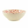 Puglia Handmade Tableware Puglia Red Splatter Large Salad Bowl 28cm