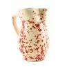 Puglia Handmade Puglia Red Splatter Pitcher 2 Puglia Handmade Puglia Red Splatter Pitcher