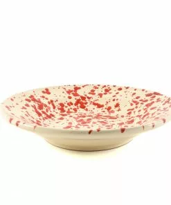 Puglia Handmade Puglia Red Splatter Pasta Bowl 29cm