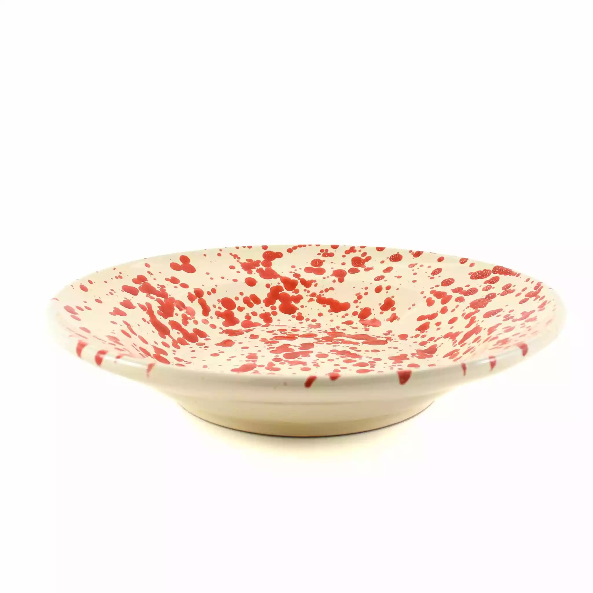 Puglia Handmade Puglia Red Splatter Pasta Bowl 29cm 3 Puglia Handmade Puglia Red Splatter Pasta Bowl 29cm