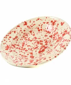 Puglia Handmade Puglia Red Splatter Pasta Bowl 29cm