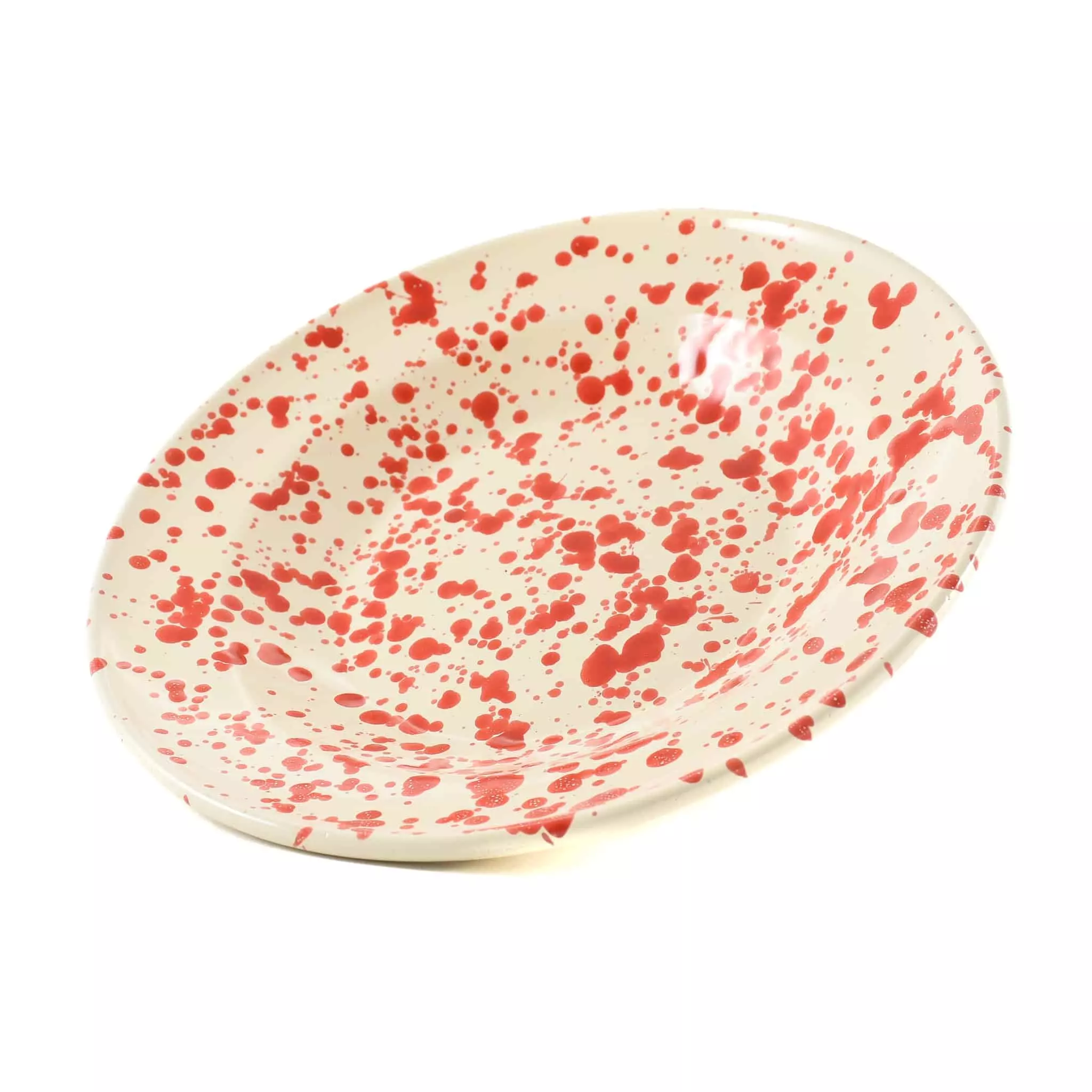 Puglia Handmade Puglia Red Splatter Pasta Bowl 29cm 4 Puglia Handmade Puglia Red Splatter Pasta Bowl 29cm