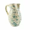 Puglia Handmade Puglia Aquamarine Splatter Ceramic Pitcher Tableware