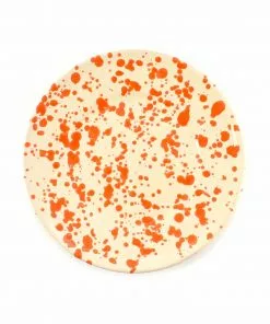 Puglia Handmade Puglia Orange Splatter Side Plate 19cm