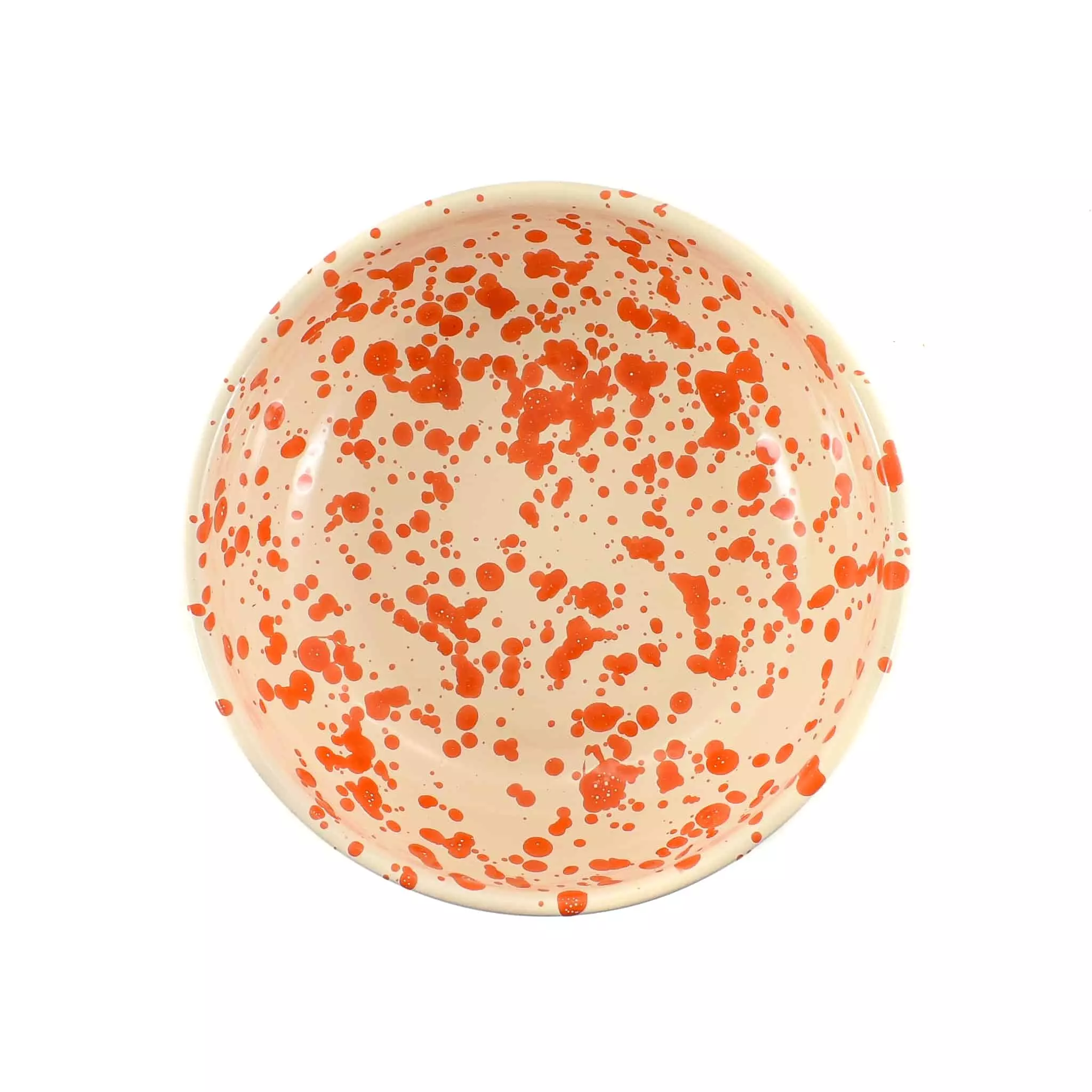 Puglia Handmade Puglia Orange Splatter Bowl 19cm Tableware 5 Puglia Handmade Puglia Orange Splatter Bowl 19cm Tableware