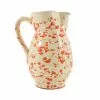 Puglia Handmade Tableware Puglia Orange Splatter Pitcher 1 Puglia Handmade Tableware Puglia Orange Splatter Pitcher