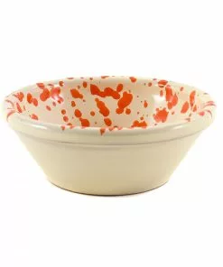 Puglia Handmade Puglia Orange Splatter Bowl 12cm Tableware