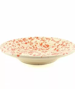 Puglia Handmade Tableware Puglia Orange Splatter Pasta Bowl 29cm