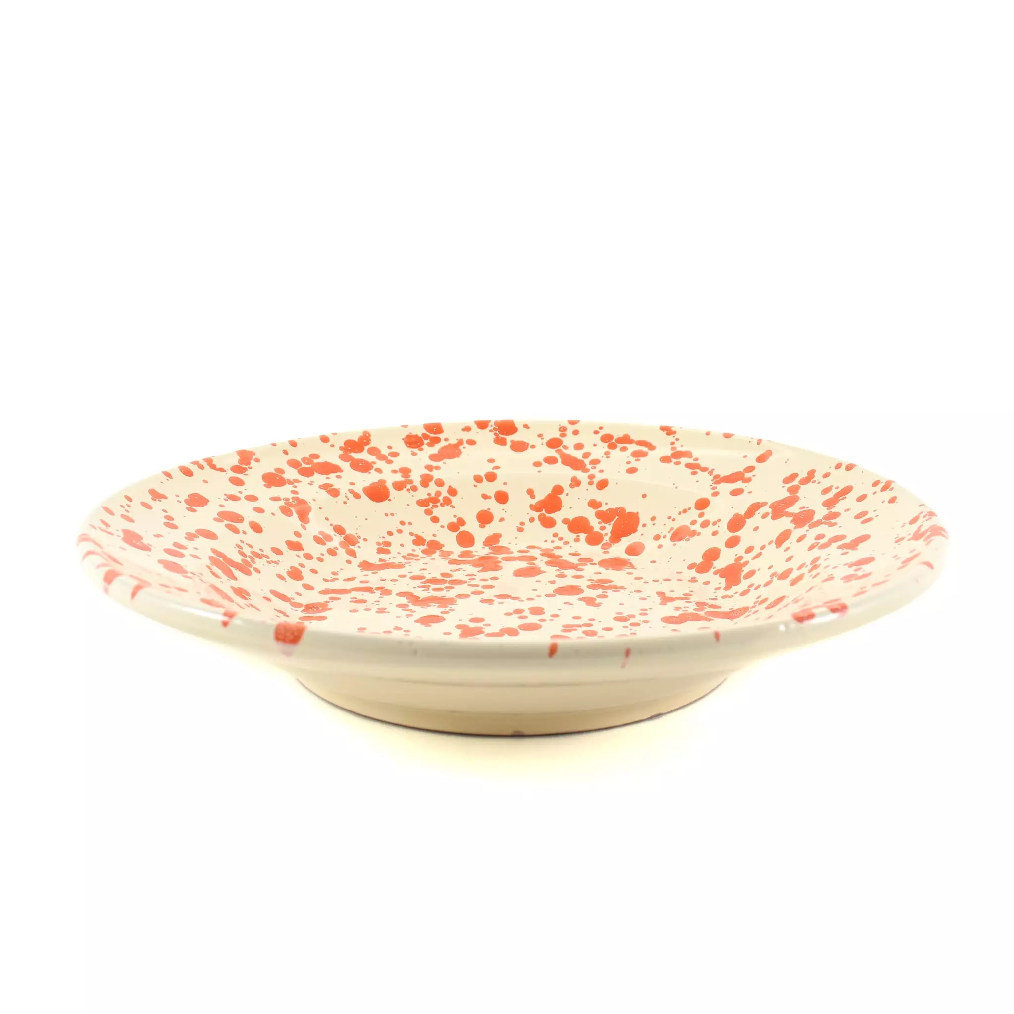 Puglia Handmade Tableware Puglia Orange Splatter Pasta Bowl 29cm 3 Puglia Handmade Tableware Puglia Orange Splatter Pasta Bowl 29cm