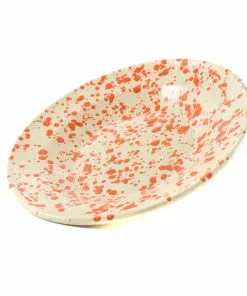 Puglia Handmade Tableware Puglia Orange Splatter Pasta Bowl 29cm 8 Puglia Handmade Tableware Puglia Orange Splatter Pasta Bowl 29cm
