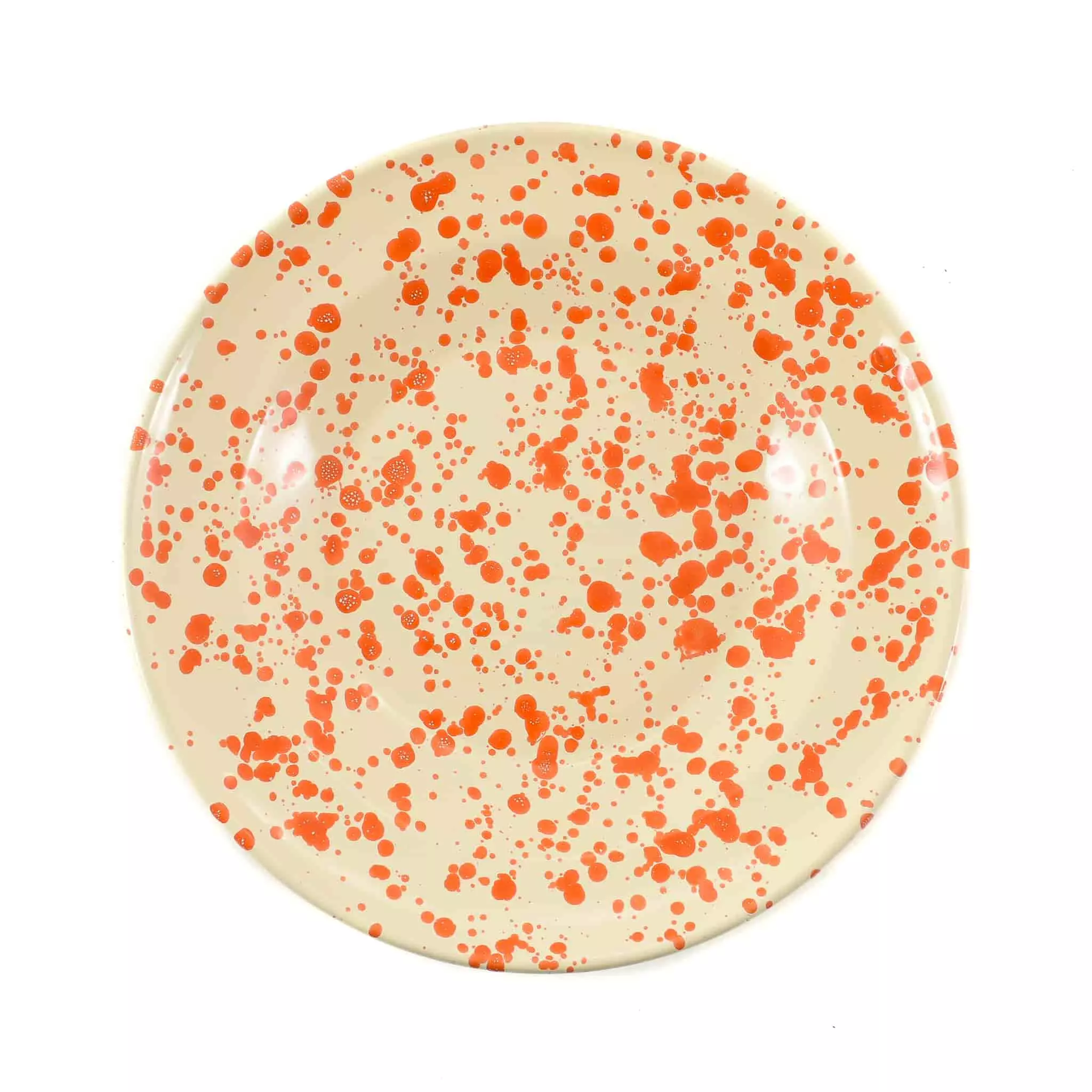 Puglia Handmade Tableware Puglia Orange Splatter Pasta Bowl 29cm 5 Puglia Handmade Tableware Puglia Orange Splatter Pasta Bowl 29cm