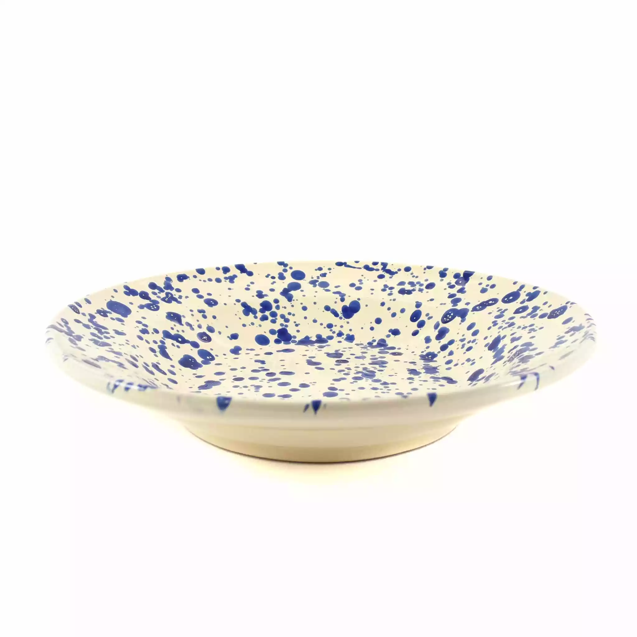 Puglia Handmade Tableware Puglia Blue Splatter Pasta Bowl 29cm 3 Puglia Handmade Tableware Puglia Blue Splatter Pasta Bowl 29cm