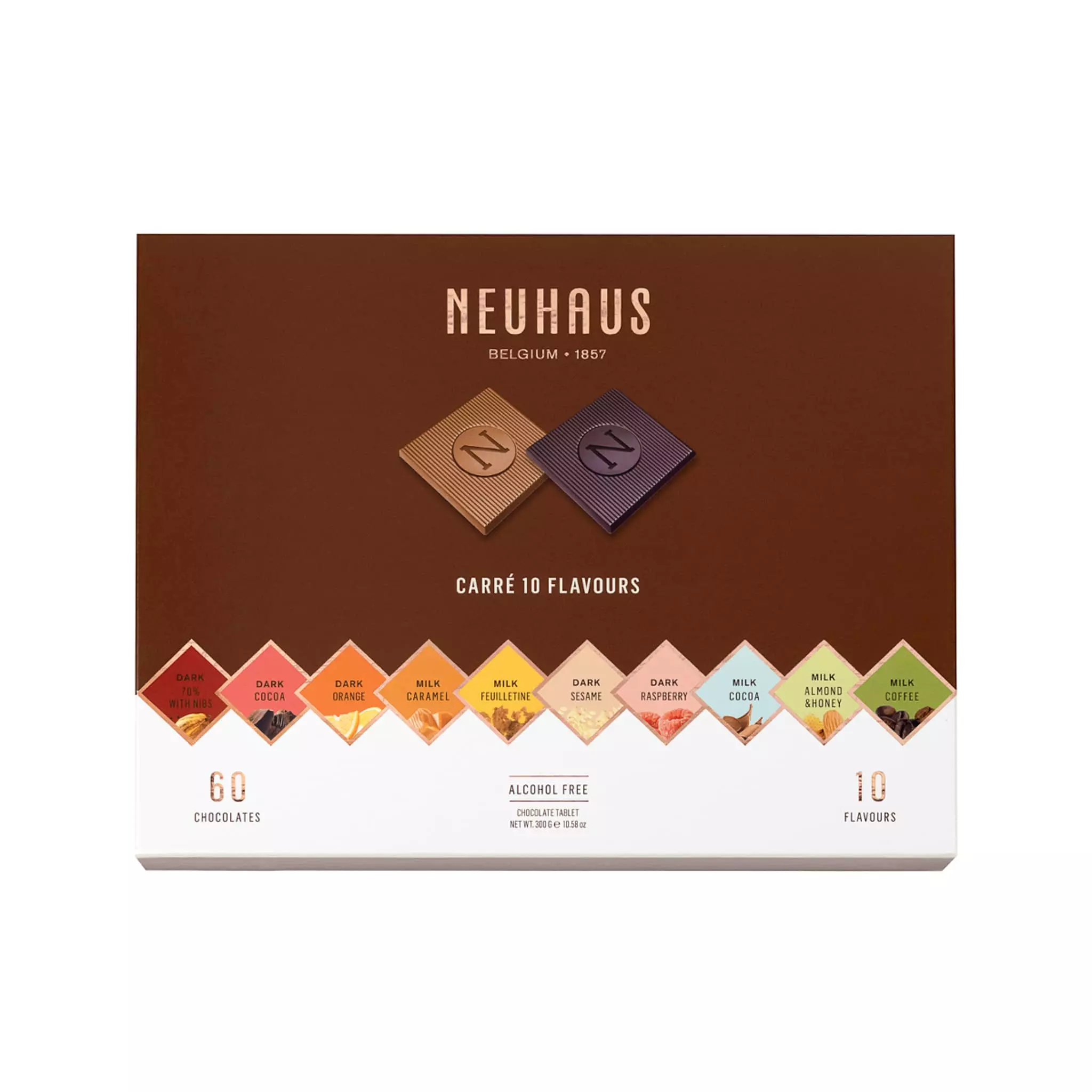 Neuhaus "Carré" 10 Flavour Chocolates - 60 Pieces Ingredients 3 Neuhaus "Carré" 10 Flavour Chocolates - 60 Pieces Ingredients