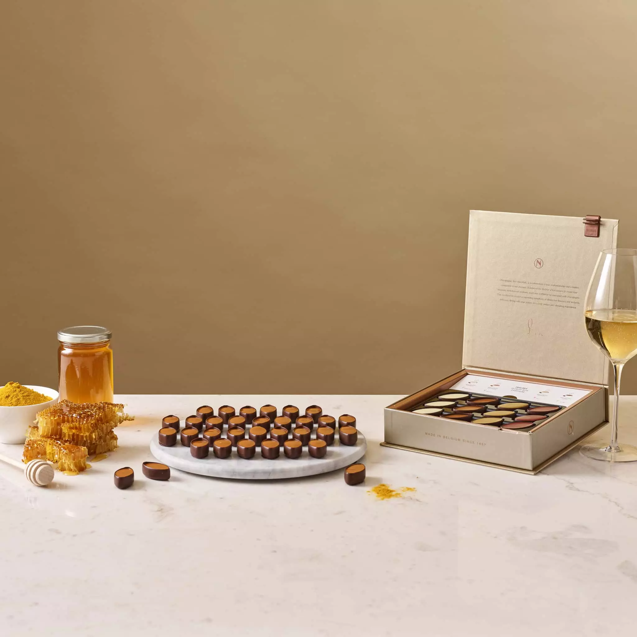 Ingredients Neuhaus Pralines Champagne Pairing Selection - 24 Pieces 5 Ingredients Neuhaus Pralines Champagne Pairing Selection - 24 Pieces