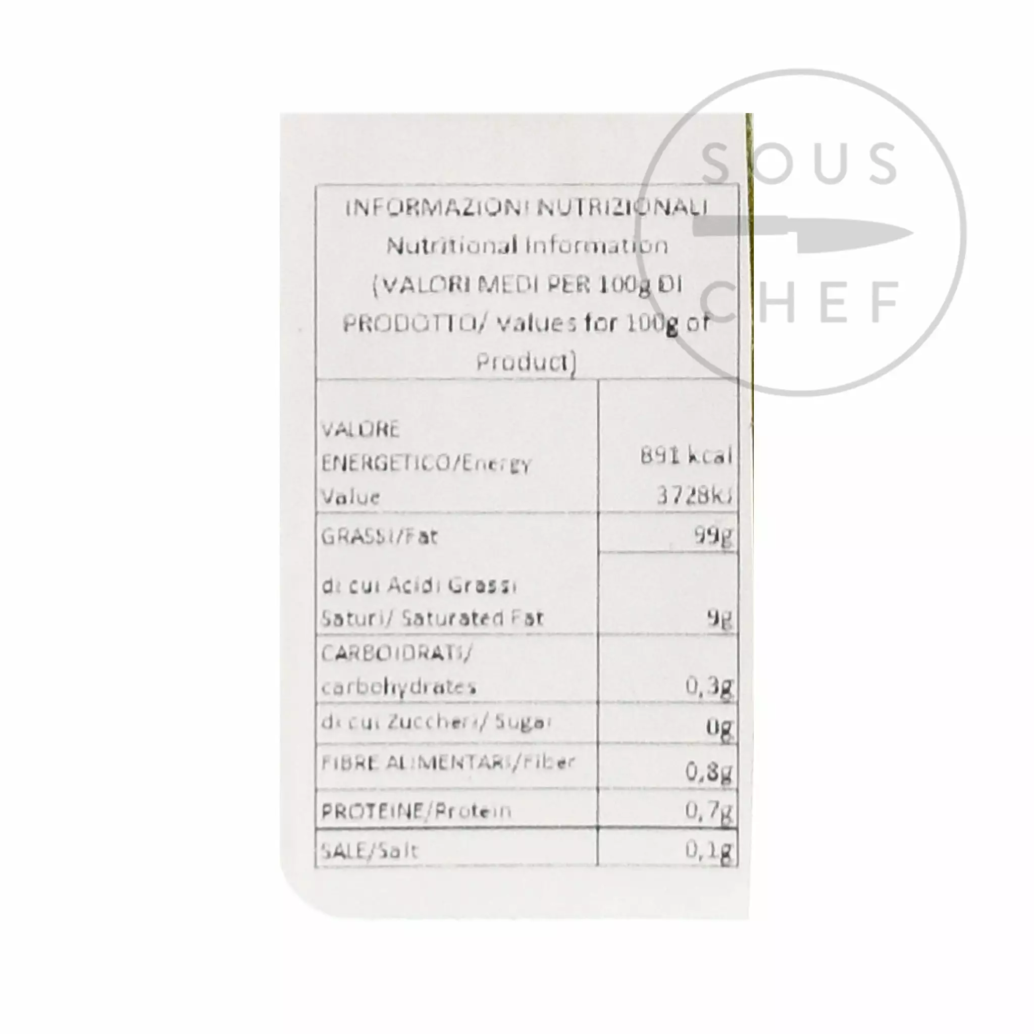 Ingredients Pariani Roasted Bronte Pistachio Oil 100ml 7 Ingredients Pariani Roasted Bronte Pistachio Oil 100ml