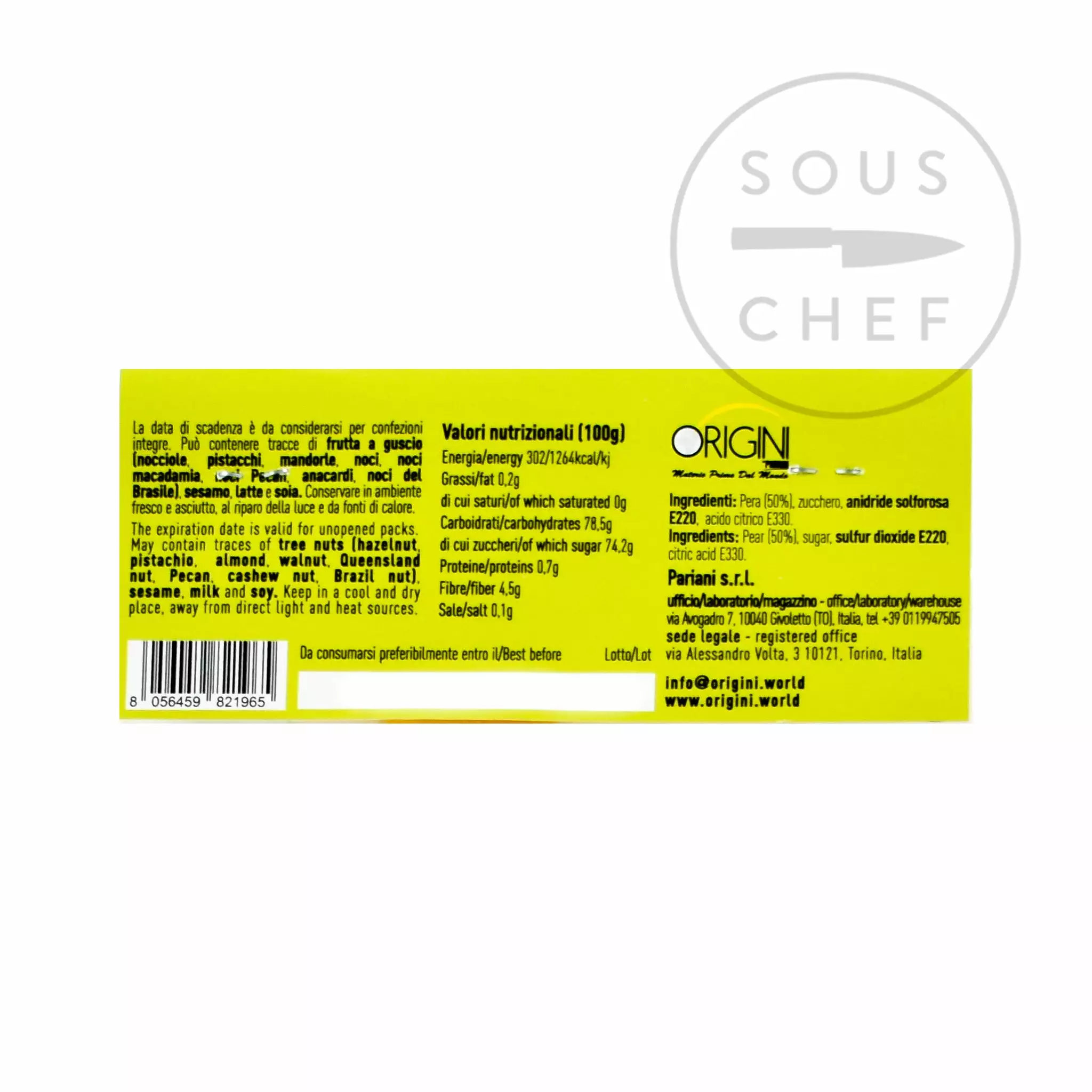 Pariani Candied Dried Pear Slices 150g Ingredients 4 Pariani Candied Dried Pear Slices 150g Ingredients