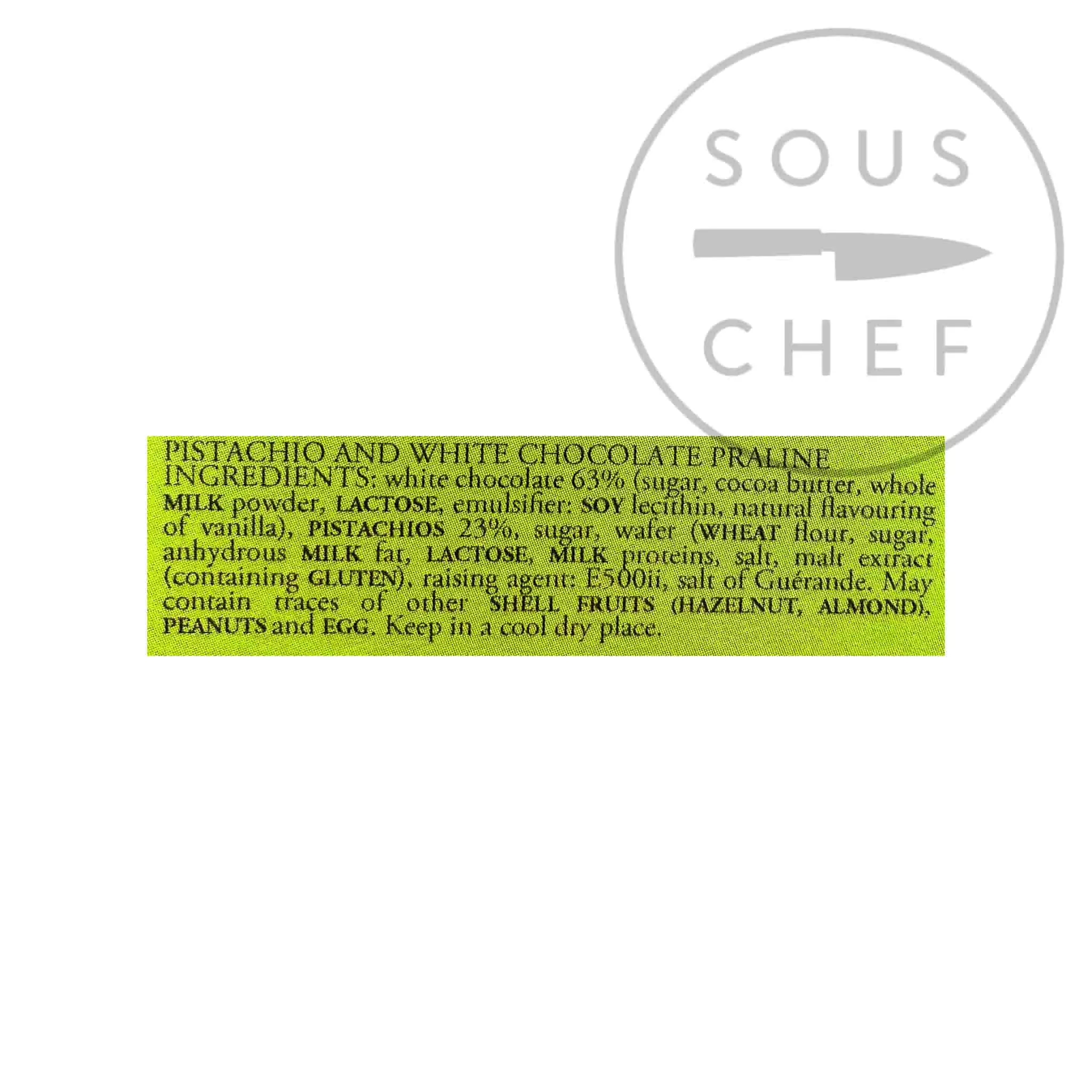 Ingredients Pariani Pistachio And White Chocolate Pralines 4 Ingredients Pariani Pistachio And White Chocolate Pralines