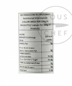 Pariani Candied Chestnut Syrup 500ml Ingredients