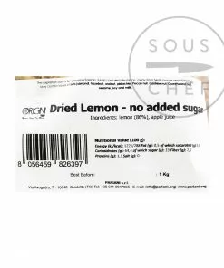 Pariani Dried Lemon - No Refined Sugar 1kg Ingredients