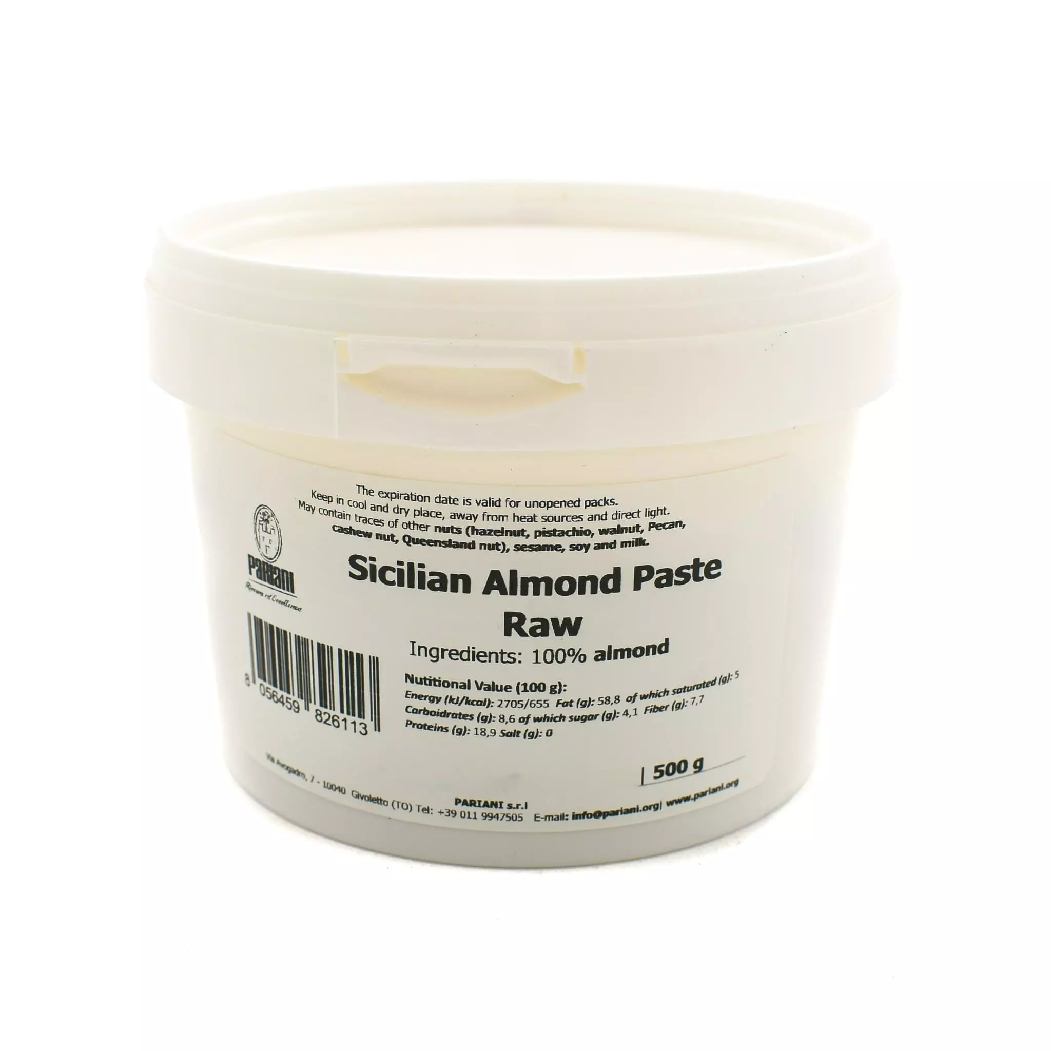 Ingredients Pariani Sicilian Almond Paste Raw 500g 3 Ingredients Pariani Sicilian Almond Paste Raw 500g