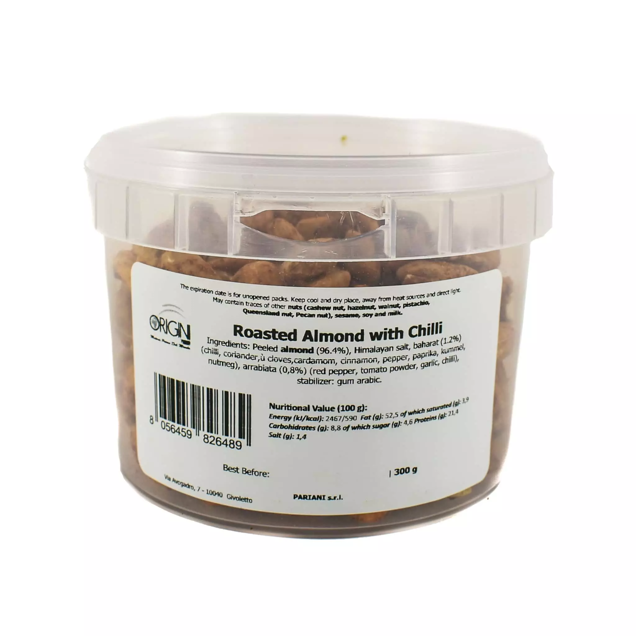 Ingredients Pariani Roasted Almond With Chilli 300g 3 Ingredients Pariani Roasted Almond With Chilli 300g