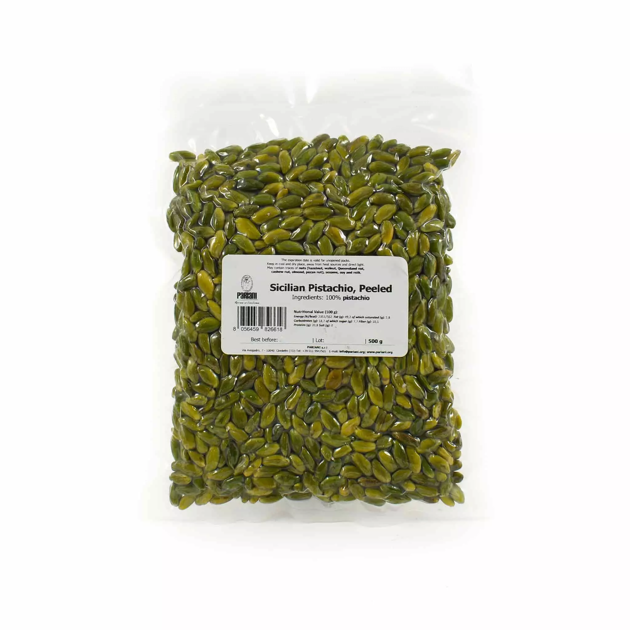 Ingredients Pariani Sicilian Pistachio Peeled 500g 3 Ingredients Pariani Sicilian Pistachio Peeled 500g