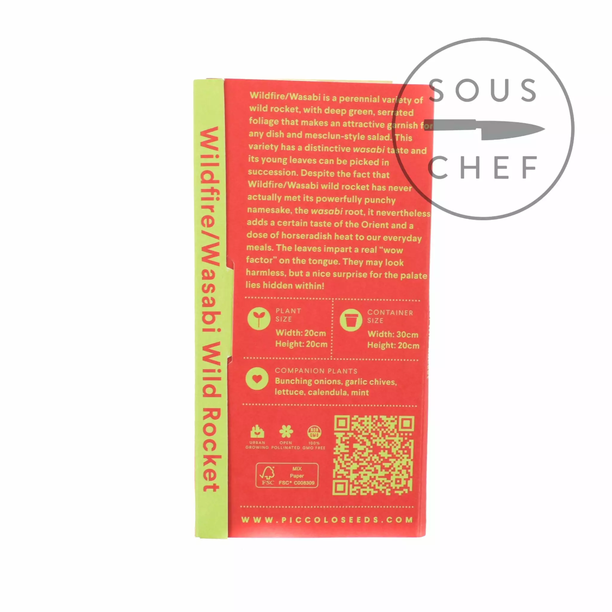 Ingredients Piccolo Wildfire Wasabi Rocket Seeds 4 Ingredients Piccolo Wildfire Wasabi Rocket Seeds