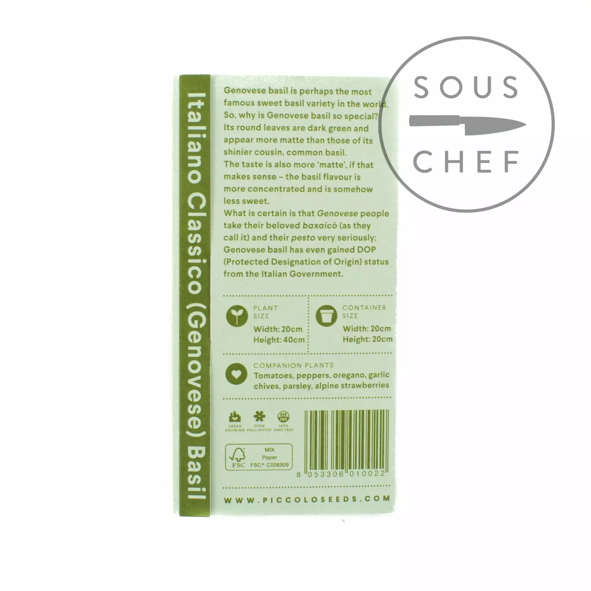 Ingredients Piccolo Genovese Basil Seeds 4 Ingredients Piccolo Genovese Basil Seeds