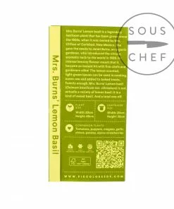 Piccolo Mrs. Burns Lemon Basil Seeds Ingredients