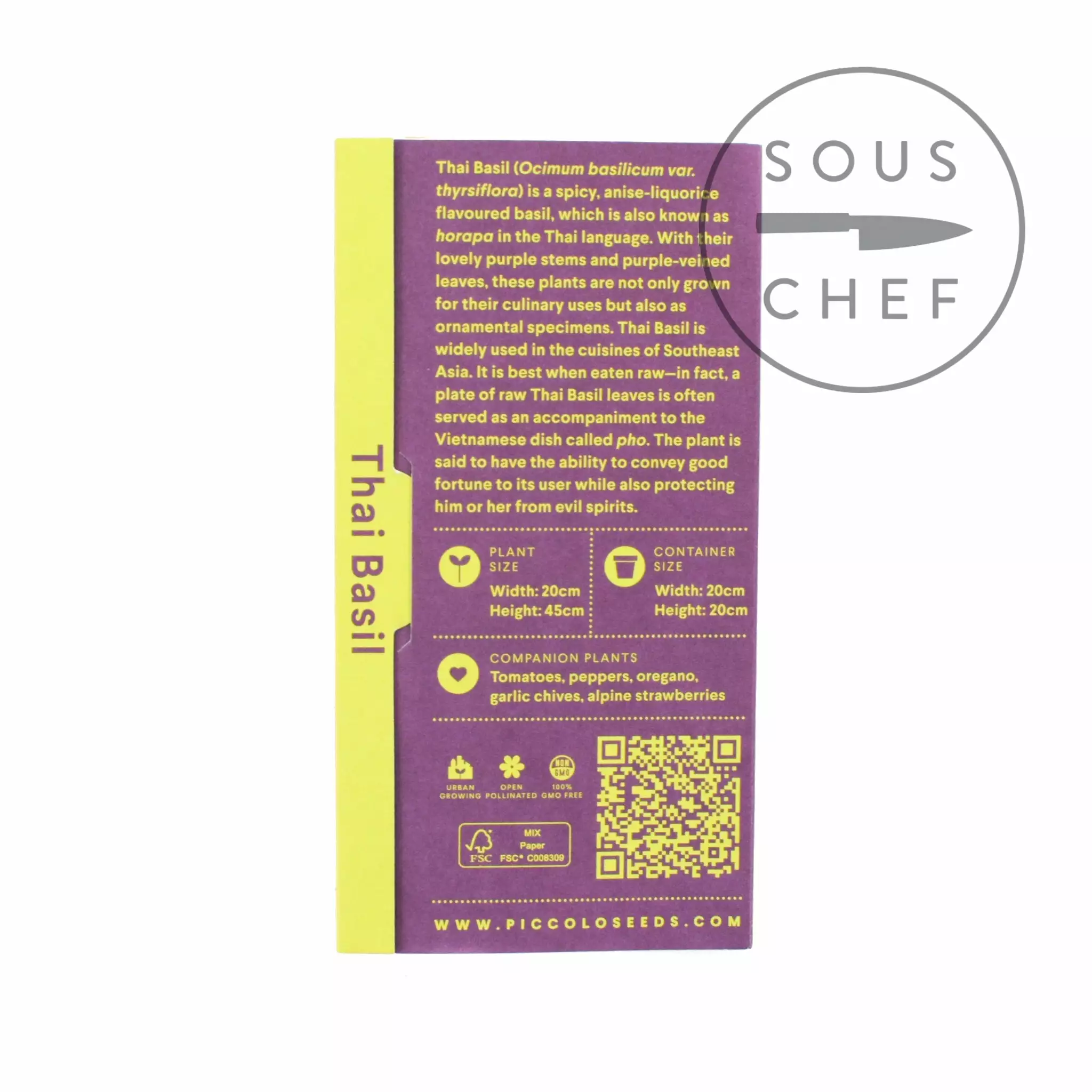 Piccolo Thai Basil Seeds Ingredients 4 Piccolo Thai Basil Seeds Ingredients