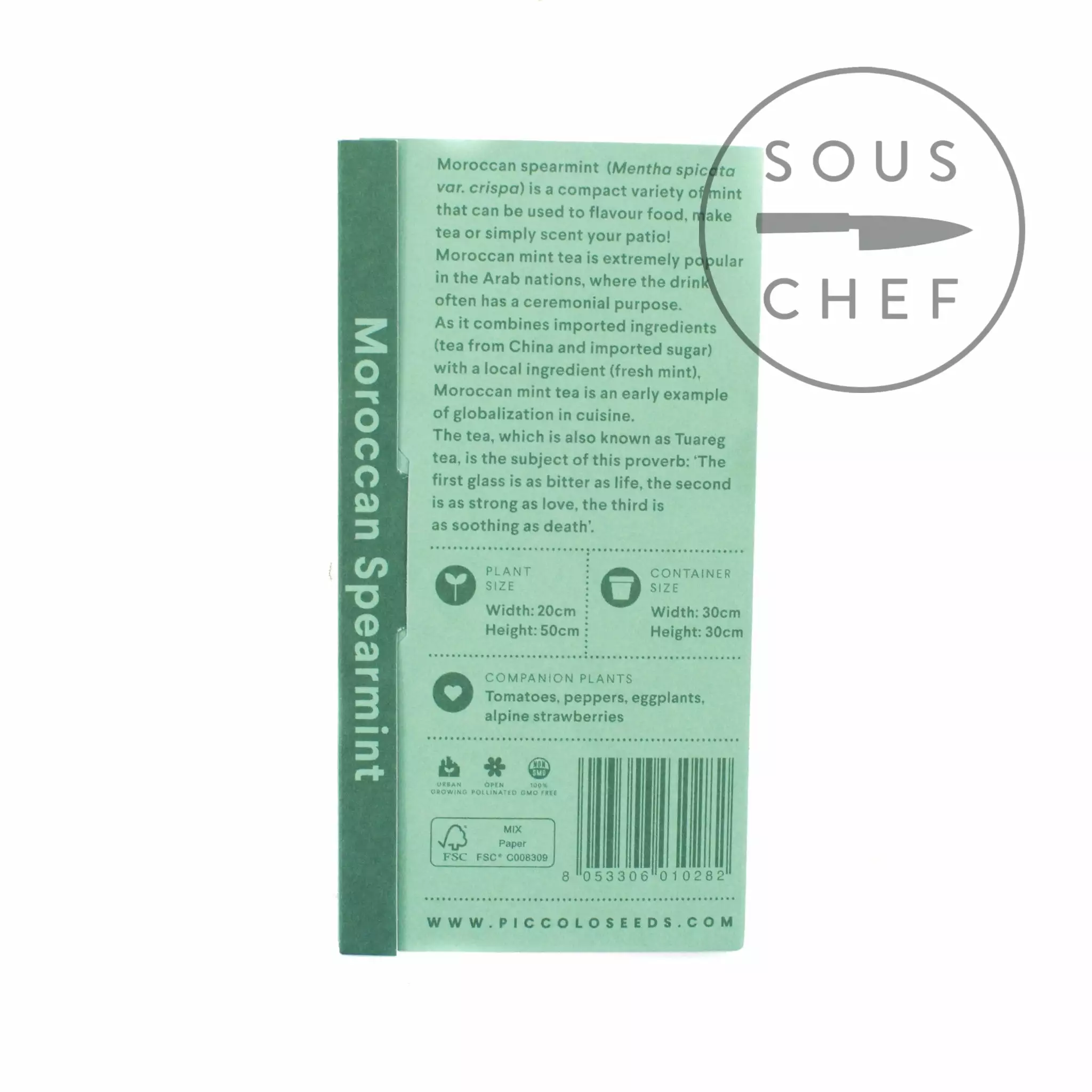 Piccolo Moroccan Spearmint Seeds Ingredients 4 Piccolo Moroccan Spearmint Seeds Ingredients