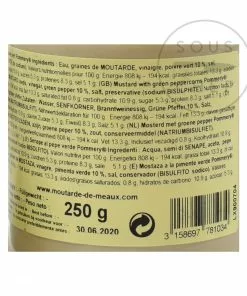 Ingredients Pommery Green Peppercorn Mustard 250g 7 Ingredients Pommery Green Peppercorn Mustard 250g